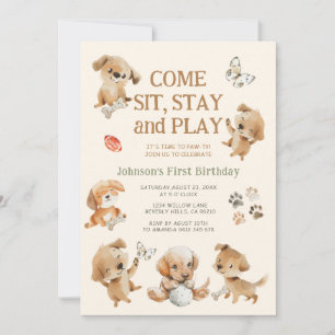 Convite de Aniversário da Festa do Cachorrinho