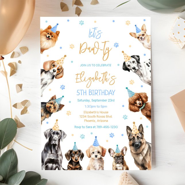 Convite de Aniversário da Festa do Cachorrinho Vam (Criador carregado)
