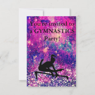 Convite de aniversário da ginástica