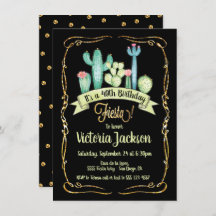 Convite de aniversário da Glitter de ouro do Fiest