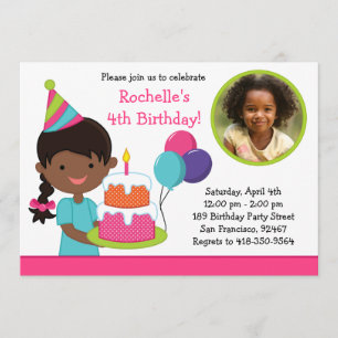 Convite de aniversário da menina