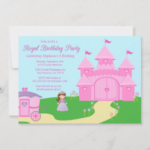 convite de aniversário da menina da princesa doce