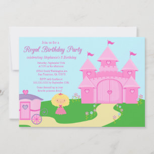 convite de aniversário da menina da princesa doce