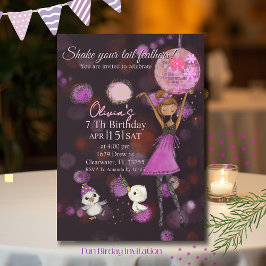 Convite de Aniversário da Menina do Frango Disco F