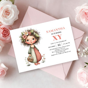 Convite de aniversário da menina fada caprichosa c