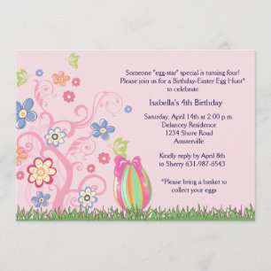 Convite de aniversário da páscoa