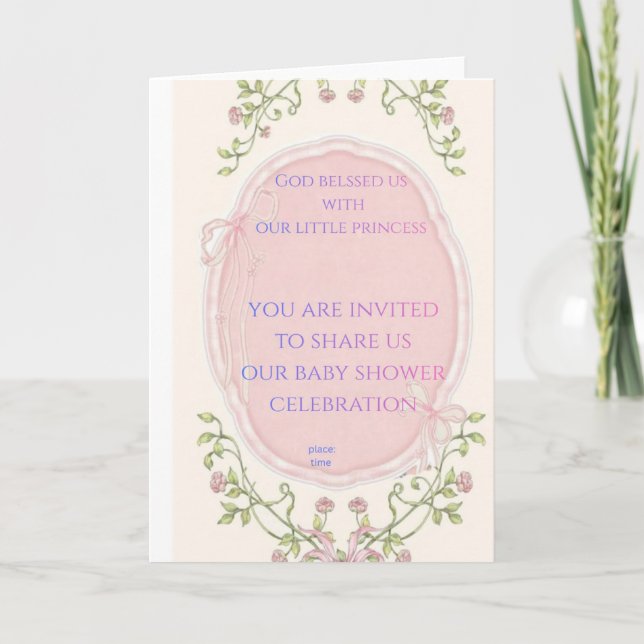 convite de aniversário da pequena princesa (Frente)