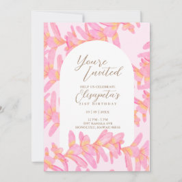 Convite de aniversário da Plumeria