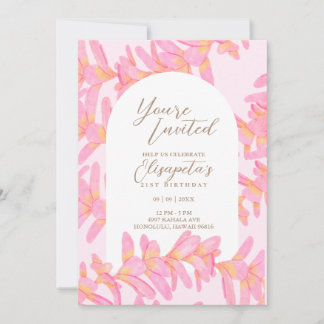 Convite de aniversário da Plumeria