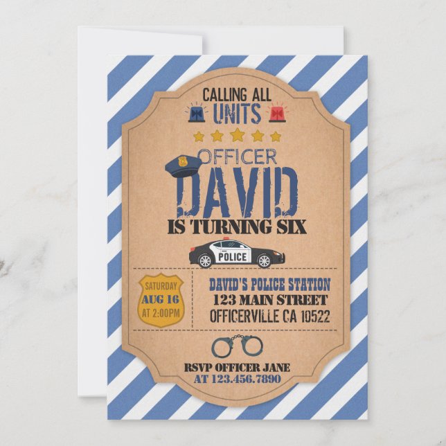Convite de Aniversário da Polícia (Frente)