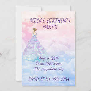 Convite de aniversário da Princesa