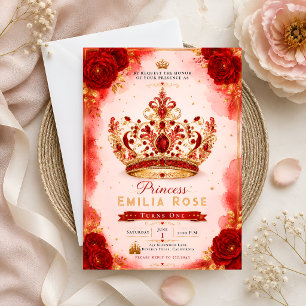 Convite de Aniversário da Princesa Coroa Dourada V