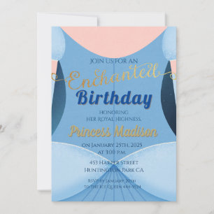 Convite de aniversário da princesa encantada