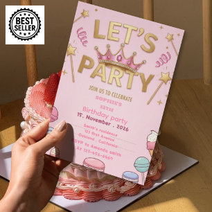 convite de aniversário da princesa meninas