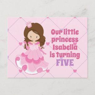 Convite de Aniversário da Princesa Rosa Fofa