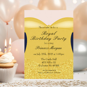Convite de Aniversário da Princesa Royal Gold Beau