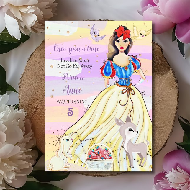 Convite de Aniversário da Princesa Snowy (Criador carregado)