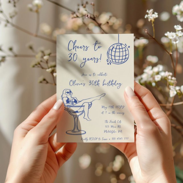 Convite de aniversário da Retro Girl in Marg (Criador carregado)