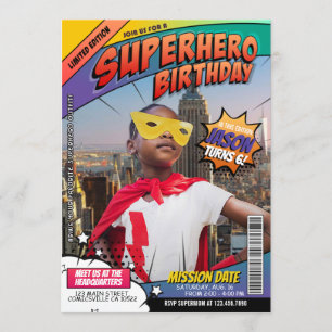 Convite de Aniversário da Revista de Super-Herói H