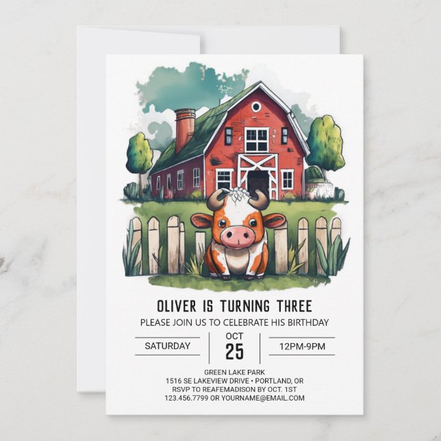 Convite de Aniversário da Santa Vaca (Frente)