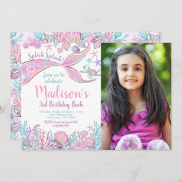 Convite de Aniversário da Sereia