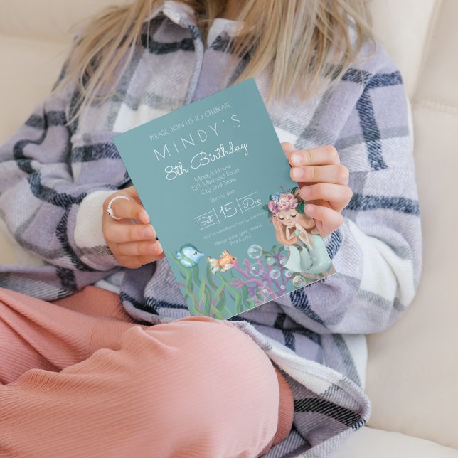 Convite de Aniversário da Sereia (Criador carregado)