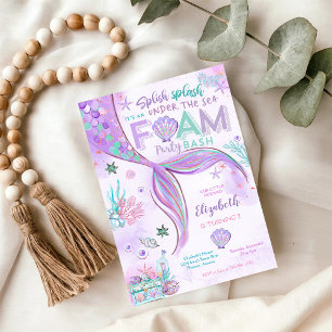Convite de Aniversário da Sereia Debaixo do Mar