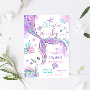 Convite de Aniversário da Sereia Debaixo do Mar