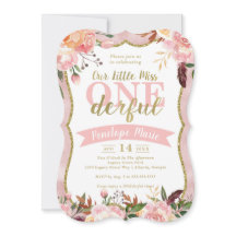 Convite de aniversário da Srta. ONEmagnifico