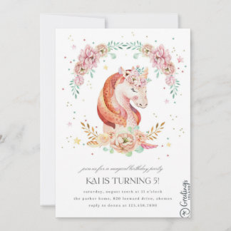 Convite de Aniversário da Unicórica 5 anos