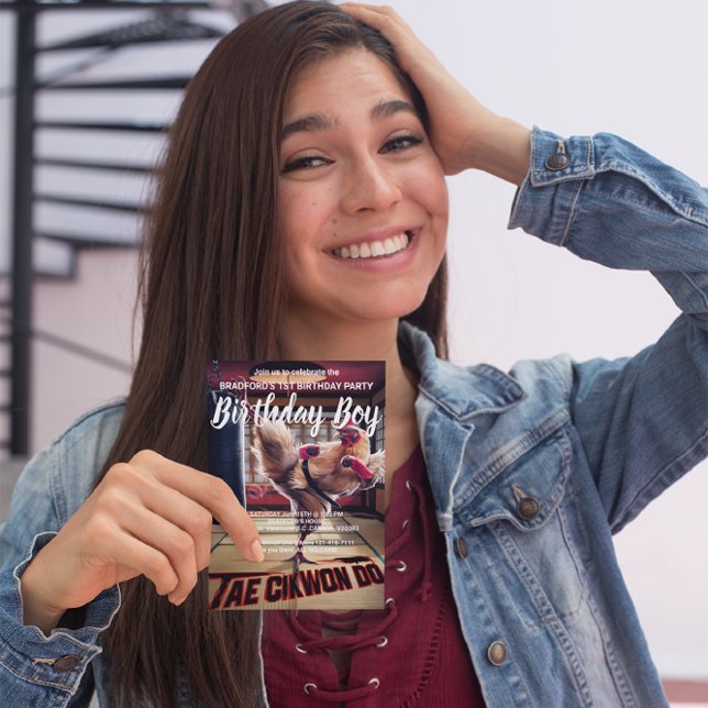 Convite de Aniversário Danças da Galinha Excêntric (Criador carregado)