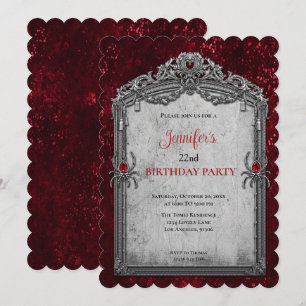Convite de aniversário Dark Gothic