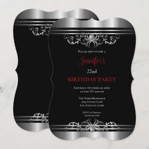 Convite de aniversário Dark Gothic