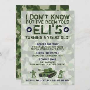 Convite de aniversário das forças armadas do