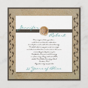 Convite de Aniversário das Pegadas na Areia