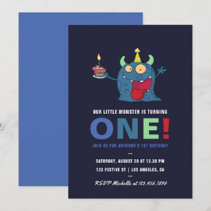 Convite de Aniversário de 1º Aniversário do Pequen