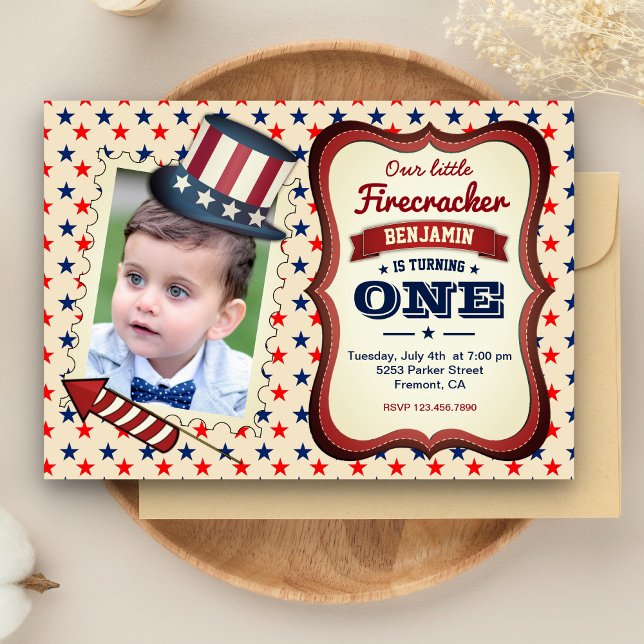 Convite de Aniversário de 1º Aniversário para Cria (Criador carregado)