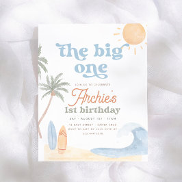 Convite de aniversário de 1º orçamento The Big One