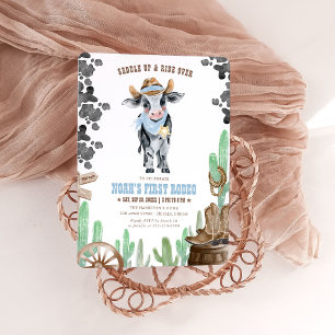 Convite de Aniversário de 1º Rodeio Azul Menino Va