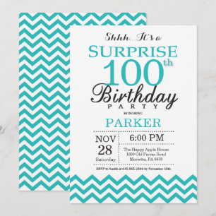 Convite de Aniversário de 100 anos Surpresa Chevro