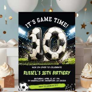Convite de Aniversário de 10 anos para Jogo de Fut