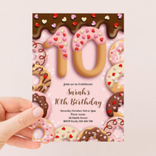 Convite de Aniversário de 10 anos para Meninas