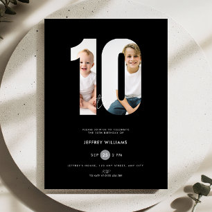 Convite de Aniversário de 10 Anos para Meninos Pre