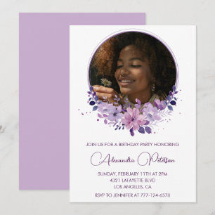 Convite de aniversário de 14 anos elegante Foto El