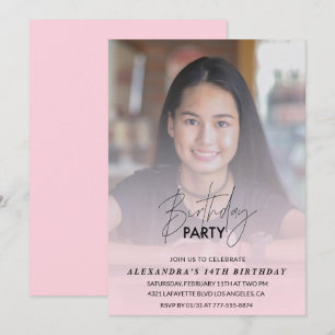 convite de aniversário de 14 anos Festa de Anivers