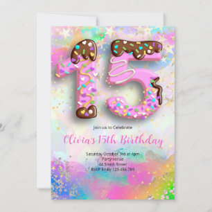 Convite de Aniversário de 15 Anos para Meninas Don