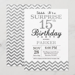 Convite de Aniversário de 15 anos Surpresa com Bri