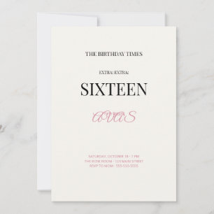 Convite de Aniversário de 16 Anos de Jornal Modern