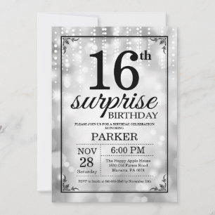 Convite de Aniversário de 16 anos Surpresa com Bri