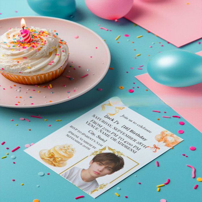 Convite de Aniversário de 18 Anos para Menino Mode (Criador carregado)